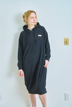 画像をギャラリービューアに読み込む, 両面パイルロングフードワンピネイビー｜mucava（ムカバ）
