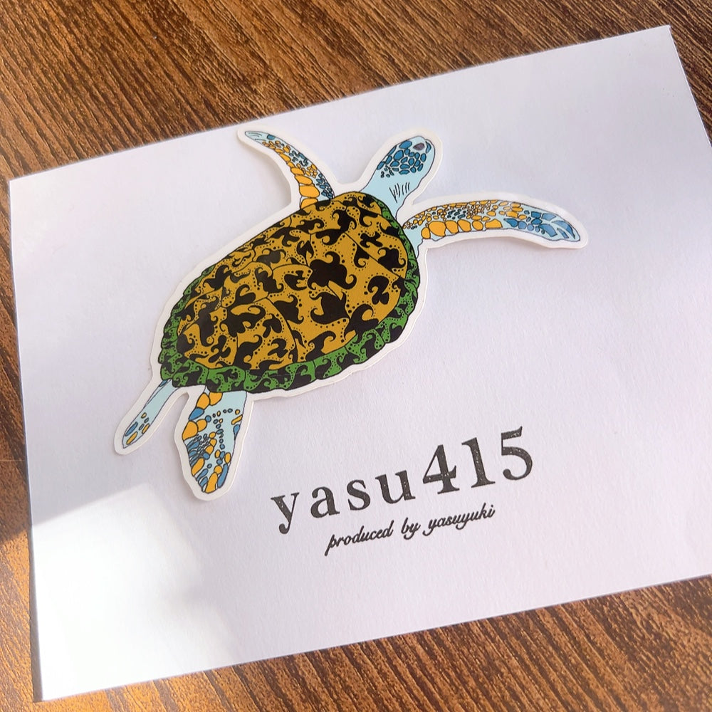 登るウミガメ［sticker］｜yasu415（ヤス　ヨンイチゴ）