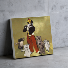 画像をギャラリービューアに読み込む, 名画の中の柴犬達：笛を吹く柴犬

