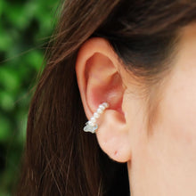 画像をギャラリービューアに読み込む, Gemstone 2way ear cuff(アクアマリン／淡水パール)｜if(innocent freedom)（イフ　イノセントフリーダム）
