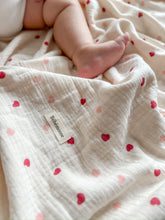 画像をギャラリービューアに読み込む, Velvet heart -Organic cozy blanket/4重ガーゼ｜Bébémoose （ベベムース）
