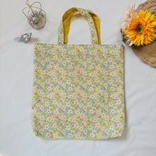 画像をギャラリービューアに読み込む, ウェーブタックトートバッグ（黄・花）｜Nikomatch（ニコマッチ）

