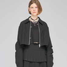 画像をギャラリービューアに読み込む, タック エッグシルエット ブルゾン｜Nora Lily elle（ノラリリーエル）

