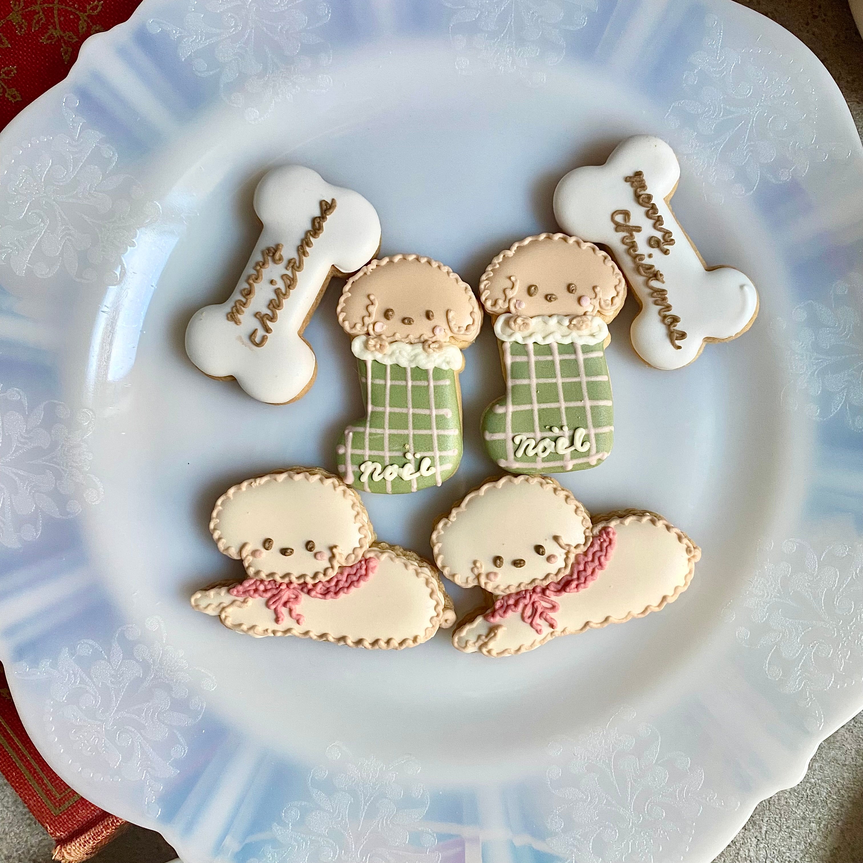 冬のトイプードル2匹｜sumirecookies（スミレクッキーズ）