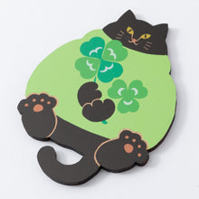 画像をギャラリービューアに読み込む, 猫雑貨・木製プレート＆コースター【ねこまみれ　推し色　緑】｜Ten＆O Art+Craft（テンアンドオー　アートクラフト）
