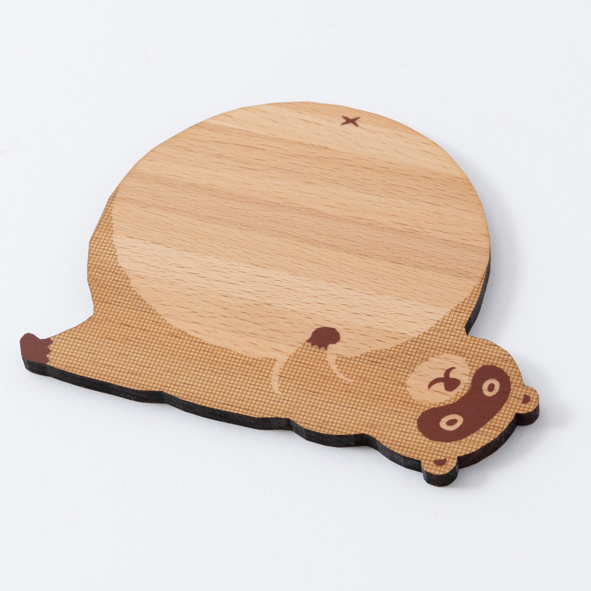 木製コースター・どうぶつモチーフ【たぬき】｜Ten＆O Art+Craft（テン