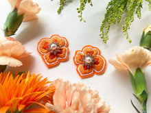 画像をギャラリービューアに読み込む, 【刺繍アクセサリー/オレンジ/プチギフト/プレゼント】bon bon Orange Lover｜Arinam（アリナム）
