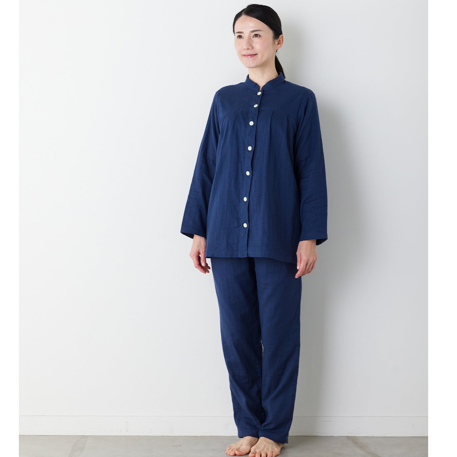 呼吸するパジャマ（レディース）マオカラータイプ ｜睡眠てらす