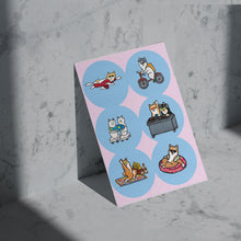 画像をギャラリービューアに読み込む, お部屋に小さなアートを。キュートな柴犬達のポストカード【4枚セット】｜yoshie moriuchi ARTWORKS（ヨシエモリウチアートワークス）
