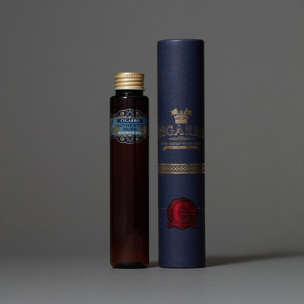 シャワージェルd　オーセンティックムスク　筒状ギフトボックスセット｜CIGARRO（シガーロ）