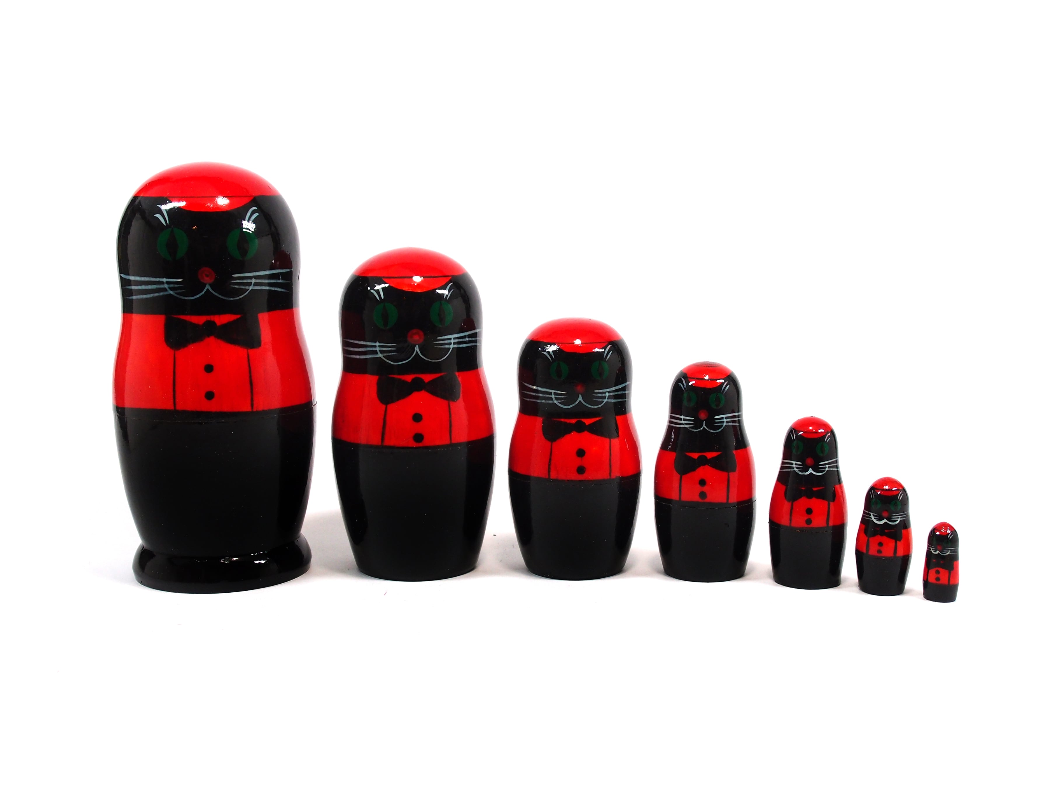 SEMYON CAT Matryoshka 7 pcs（セミョンキャット マトリョーシカ 7個組）color:Black｜VOLGA（ヴォルガ）