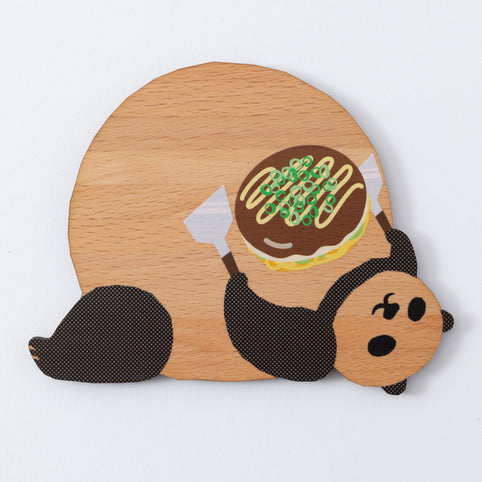 Ten＆O Art+Craft どうぶつの木製プレート＆コースター【ひろしまぱんだ】｜Ten&O
