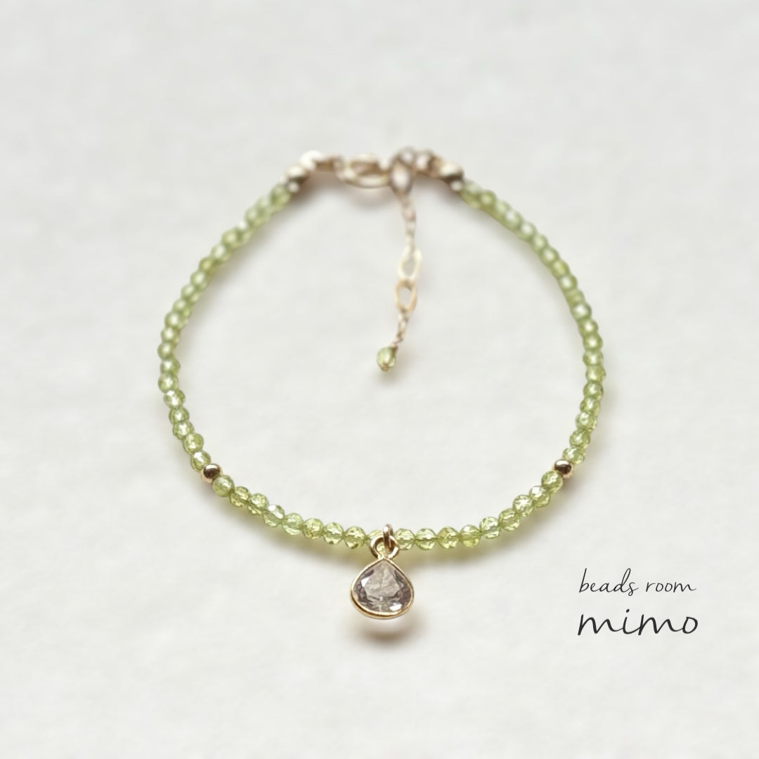 ペリドットの華奢なブレスレット｜beads room mimo（ビーズルームミモ）