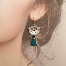 画像をギャラリービューアに読み込む, イカ耳になるネコ・新茶の耳飾り｜maltamarie（マルタマリエ）

