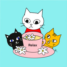 画像をギャラリービューアに読み込む, ほっこり猫たち&amp;ティーカップレザー調キーリング｜Atelier Kie（アトリエキエ）
