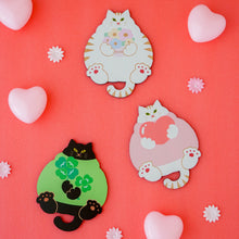 画像をギャラリービューアに読み込む, 猫雑貨・木製プレート＆コースター【ねこまみれ　推し色　ピンク】｜Ten＆O Art+Craft（テンアンドオー　アートクラフト）
