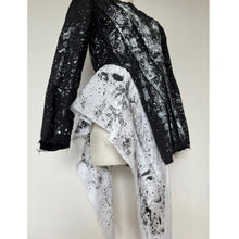 画像をギャラリービューアに読み込む, Men&#39;s patchwork shirt paint black- メンズパッチワークシャツ ペイント黒｜Merci DIEU（メルシーデュー）
