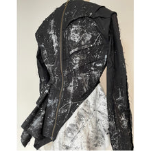 画像をギャラリービューアに読み込む, Patchwork shirt paint black - パッチワークシャツ　ペイント黒｜Merci DIEU（メルシーデュー）
