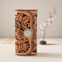 画像をギャラリービューアに読み込む, シェリダンスタイルカービング B-3 ロングウォレット センターコンチョ｜Samurai Craft（サムライクラフト）
