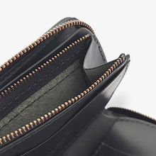 画像をギャラリービューアに読み込む, ラウンドファスナーミドルウォレット Type-3R 黒浸 / 三花バスケットウィーブ｜Samurai Craft（サムライクラフト）
