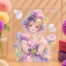 画像をギャラリービューアに読み込む, Floral Princess Hydrangea Melody クリスタルインクキスカットコラージュステッカー｜nene_hope_heart（ネネホープハート）
