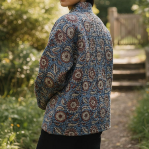 ananyaﾕｲｲﾂﾑﾆ ”flowers in indigo”  vintage kantha jacket/ヴィンテージカンタジャケット｜ananyaﾕｲｲﾂﾑﾆ（アナンヤユイイツムニ）