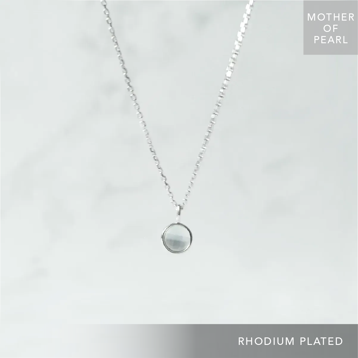 マザーオブパール ネックレス（シルバー925／ロジウムプレーティング）｜SMUK（スムーク）