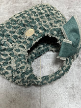 画像をギャラリービューアに読み込む, triangle denim fringe ribbon bag large / green｜GONGON.crochet（ゴンゴンクロシェ）
