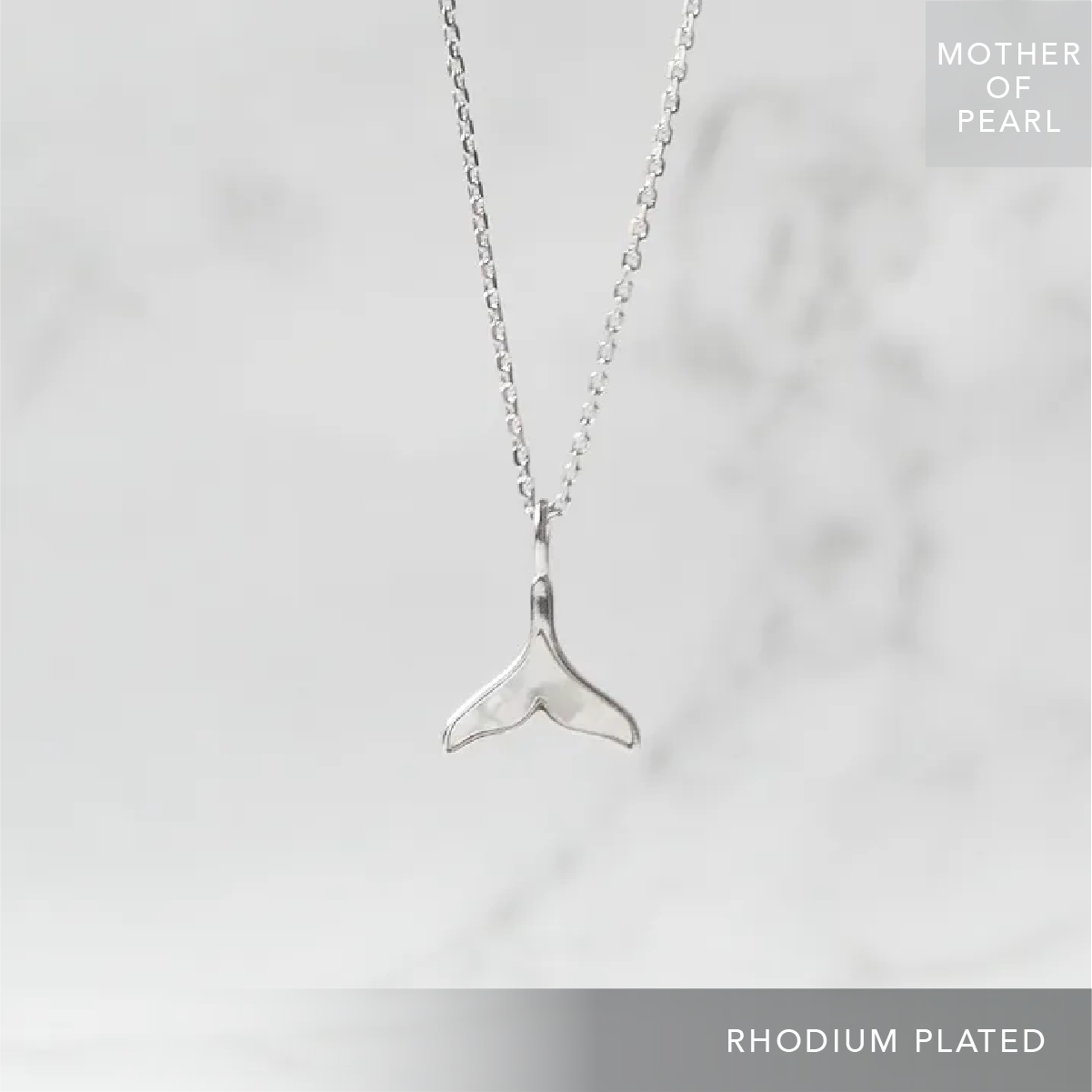 マザーオブパール クジラテール ネックレス（シルバー925／ロジウムプレーティング）｜SMUK（スムーク）