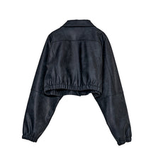 画像をギャラリービューアに読み込む, フェイクレザー テーラード コンビネーション ブルゾン｜Nora Lily elle（ノラリリーエル）

