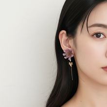 画像をギャラリービューアに読み込む, 秋桜《いつか、大切な人と歩いた秋の花畑。》／イヤリング／ピアス／ガラスビーズ｜mizuki（ミズキ）
