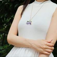 画像をギャラリービューアに読み込む, Big slice amethyst necklace｜if(innocent freedom)（イフ　イノセントフリーダム）
