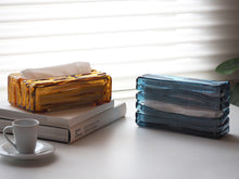 画像をギャラリービューアに読み込む, 露 -TSUYU- ティッシュケース ウェア つゆくさ（ネイビー）｜ame（アメ）
