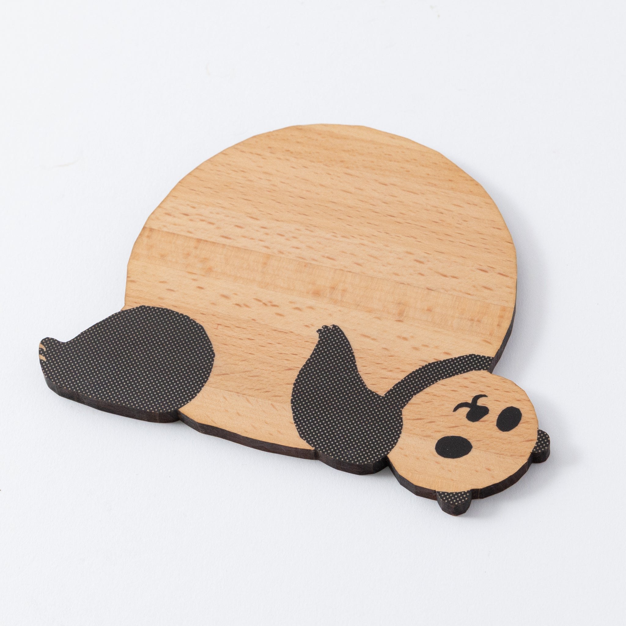 木製コースター・どうぶつモチーフ【ぱんだ】｜Ten＆O Art+Craft（テン