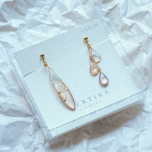 画像をギャラリービューアに読み込む, 白昼夢の雫｜ピアス｜イヤリング｜ホワイト｜ベージュ｜アシンメトリー｜PERTIKAmignon（ペルチカミニョン）
