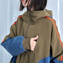 画像をギャラリービューアに読み込む, デニム コンボ フード ジップ ブルゾン｜Nora Lily（ノラリリー）
