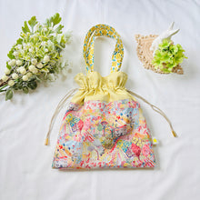 画像をギャラリービューアに読み込む, パッチワーク巾着バッグ（イエロー）｜Nikomatch（ニコマッチ）
