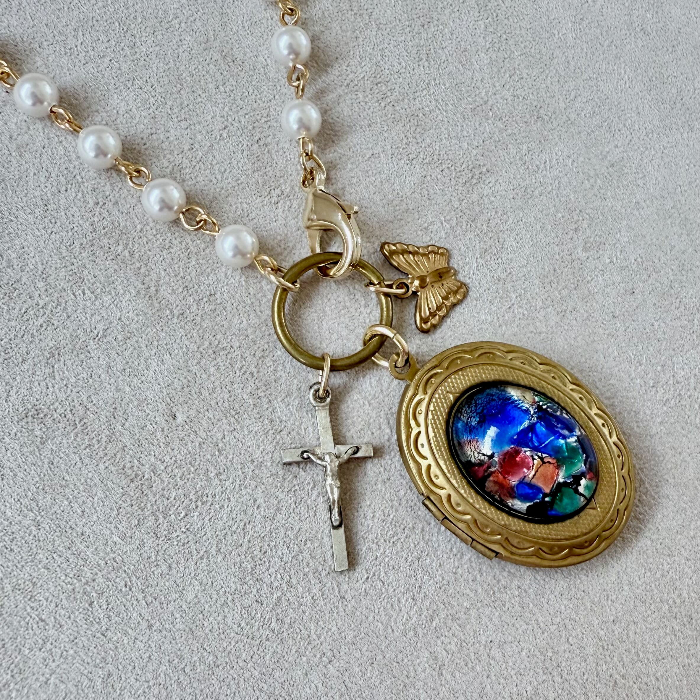 【ネックレス】大切な想いをそっと収めて、永遠の輝きへと変わるロケットパールネックレス｜ERIKOART（エリコアート）