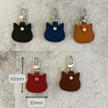 画像をギャラリービューアに読み込む, ジッパータブ（ファスナー引手）（ねこ）｜Leather works Plantago（レザーワークス　プランターゴ）
