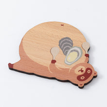 画像をギャラリービューアに読み込む, どうぶつの木製プレート＆コースター【ひろしまたぬき】｜Ten＆O Art+Craft（テンアンドオー　アートクラフト）
