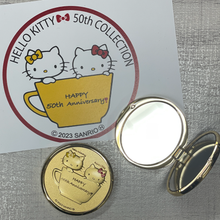 画像をギャラリービューアに読み込む, Hello Kitty 50th Compact Mirror-Gold・ハローキティ・コンパクトミラー・ゴールド｜Cuprum by ISHIWATA（クプラム バイ イシワタ）
