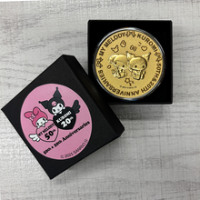 画像をギャラリービューアに読み込む, My Melody 50th &amp; Kuromi 20th Anniversaries コンパクトミラー・マイメロディ＆クロミ・ゴールド｜Cuprum by ISHIWATA（クプラム　バイ　イシワタ）
