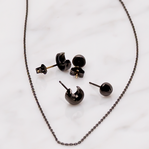 moonsunseek333 black seek 50cm ネックレスチェーン K18イエローゴールド(ブラックコーティング)｜moonsunseek333（ムーンサンシーク）