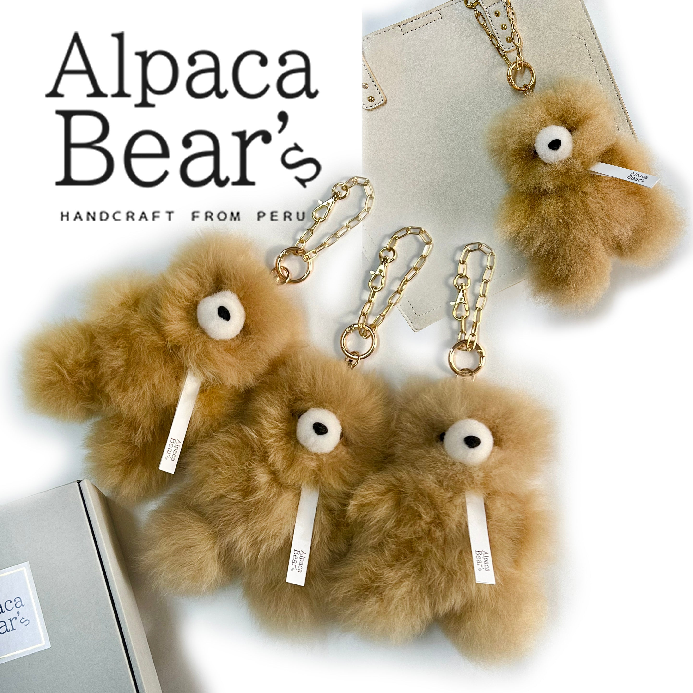 【限定】 バッグチャーム アルパカベア テディベア ぬいぐるみ（Box付）｜Alpaca Bear's（アルパカベアーズ）
