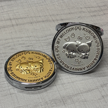 画像をギャラリービューアに読み込む, My Melody 50th &amp; Kuromi 20th Anniversaries コンパクトミラー・マイメロディ＆クロミ・ゴールド｜Cuprum by ISHIWATA（クプラム　バイ　イシワタ）
