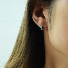 画像をギャラリービューアに読み込む, Blue copper turquoise heart pierce｜MARIA JEWELRY（マリアジュエリー）
