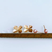 画像をギャラリービューアに読み込む, 【色が選べる】2way淡水パールフラワーピアス｜SAKURA jewelry（サクラジュエリー）
