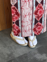 画像をギャラリービューアに読み込む, 洗える着物 帯 2点セット【遊泳花】中谷まこデザイン｜KUTANI×KIMONO（クタニキモノ）
