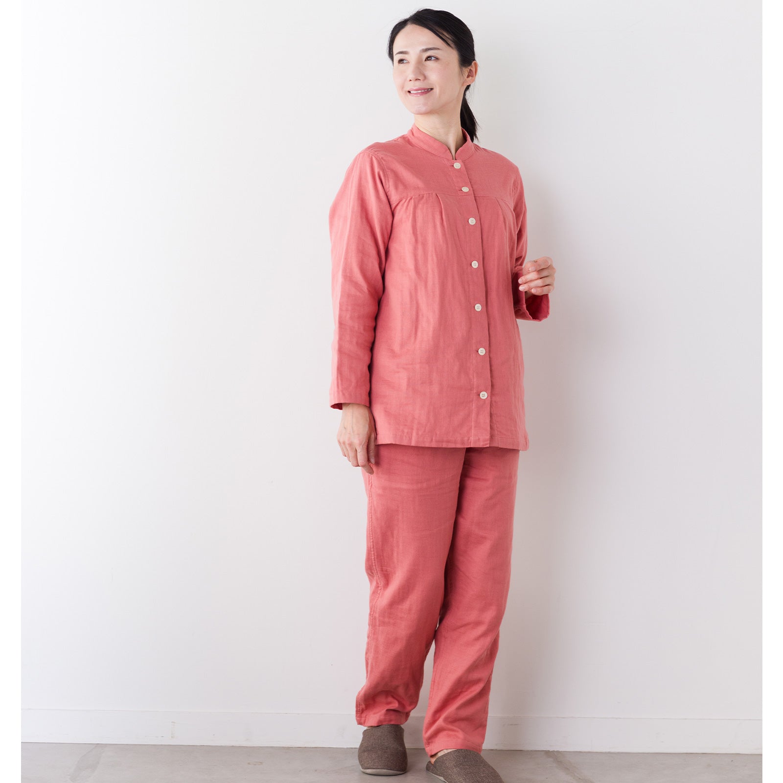 呼吸するパジャマ®（レディース）マオカラータイプ ｜睡眠てらす