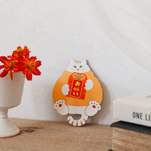 画像をギャラリービューアに読み込む, 猫雑貨・木製プレート＆コースター【ねこまみれ　推し色　オレンジ】｜Ten＆O Art+Craft（テンアンドオー　アートクラフト）
